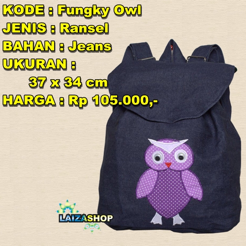 tas sekolah, tas anak, tas remaja, tas unik, tas lucu, tas heejou, tas fungky owl